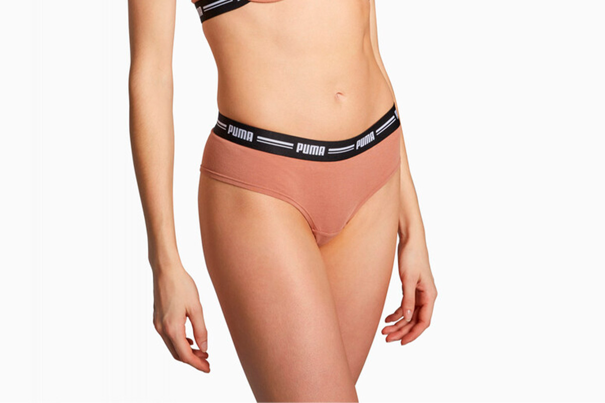 Puma Brazilians Everyday Soft Cotton Modal Εσώρουχο Σλιπ 2-Τεμάχι (907856 12) Καφέ